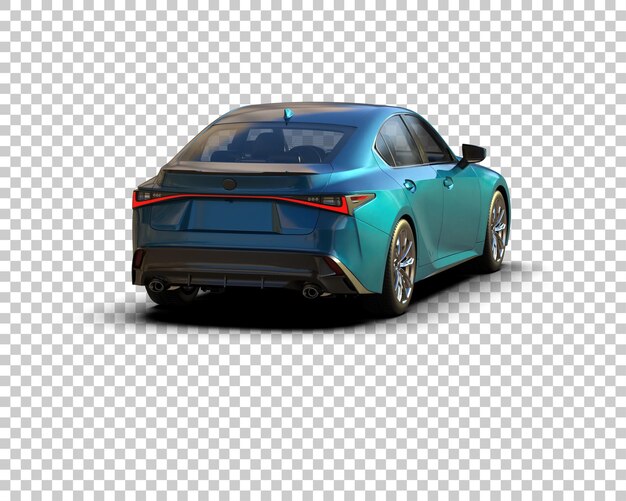 Escena de un coche moderno aislado en el fondo Ilustración de renderización 3D