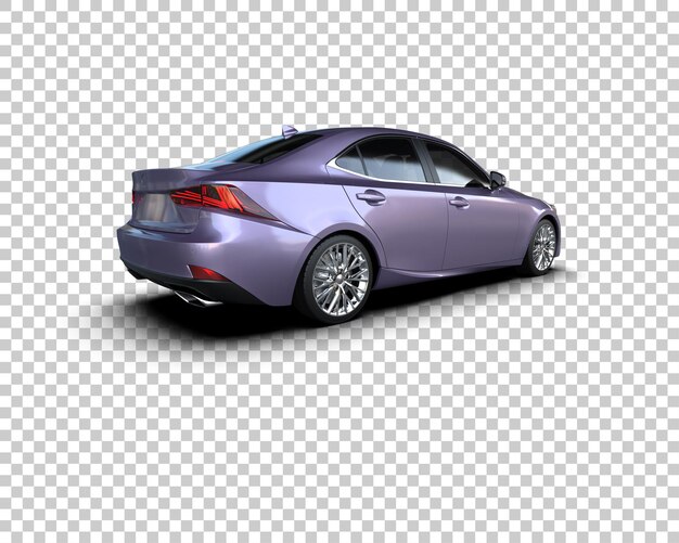 Escena de un coche moderno aislado en el fondo Ilustración de renderización 3D