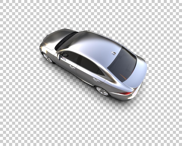 Escena de un coche moderno aislado en el fondo Ilustración de renderización 3D