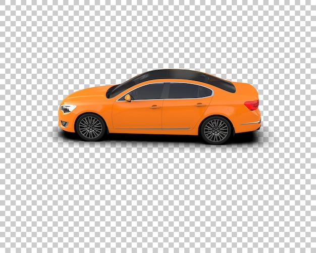 Escena de un coche moderno aislado en el fondo Ilustración de renderización 3D