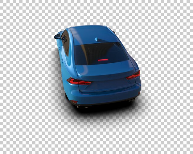 Escena de un coche moderno aislado en el fondo Ilustración de renderización 3D