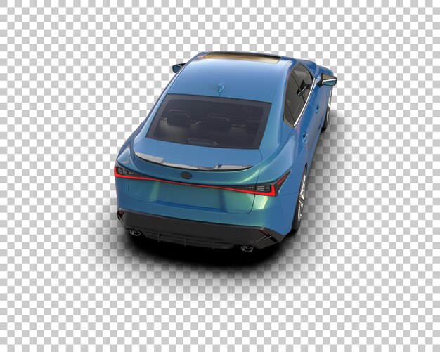 Escena de un coche moderno aislado en el fondo Ilustración de renderización 3D