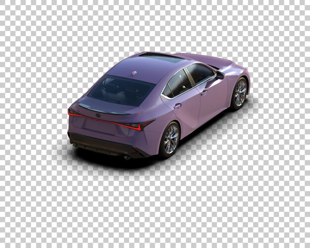 Escena de un coche moderno aislado en el fondo Ilustración de renderización 3D