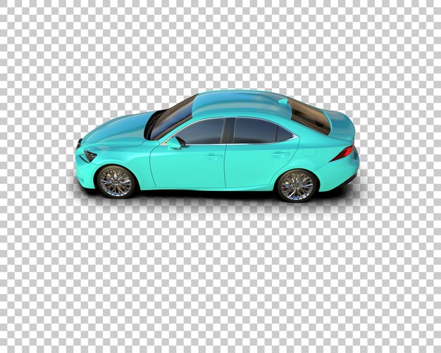Escena de un coche moderno aislado en el fondo Ilustración de renderización 3D