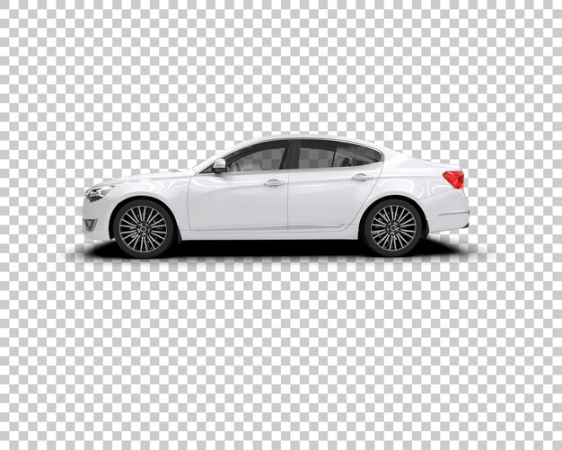 Escena de un coche moderno aislado en el fondo Ilustración de renderización 3D