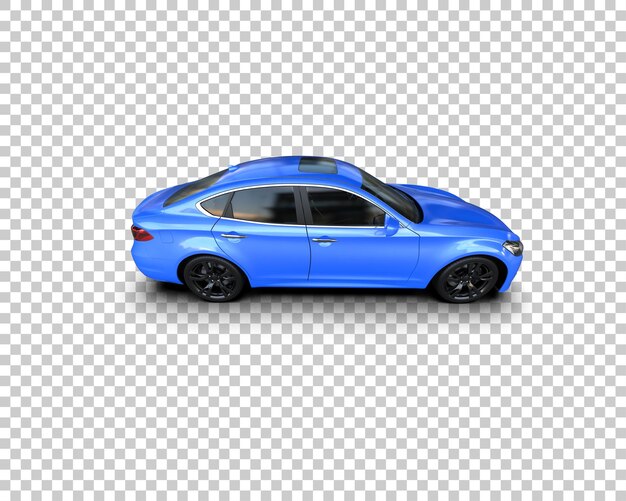 Escena de un coche moderno aislado en el fondo Ilustración de renderización 3D