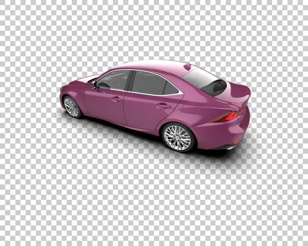 Escena de un coche moderno aislado en el fondo Ilustración de renderización 3D