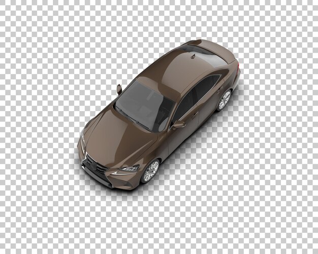 Escena de un coche moderno aislado en el fondo Ilustración de renderización 3D