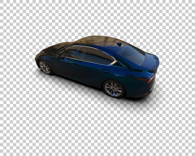 Escena de un coche moderno aislado en el fondo Ilustración de renderización 3D
