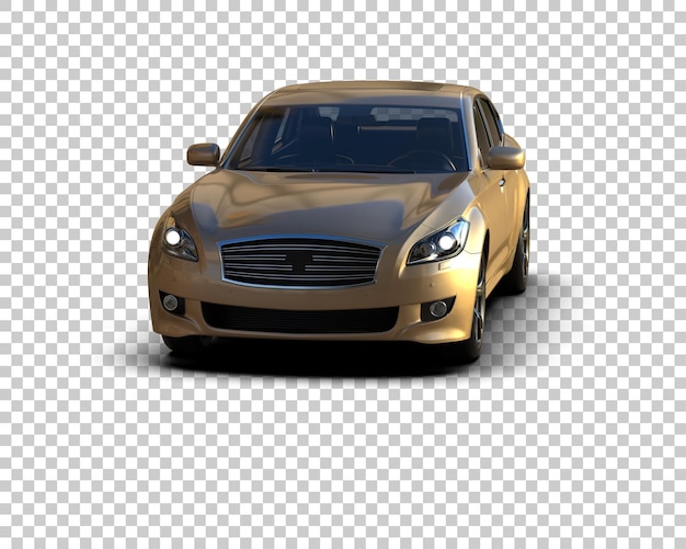 Escena de un coche moderno aislado en el fondo Ilustración de renderización 3D