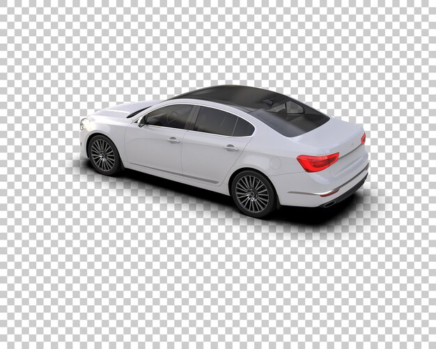 Escena de un coche moderno aislado en el fondo Ilustración de renderización 3D