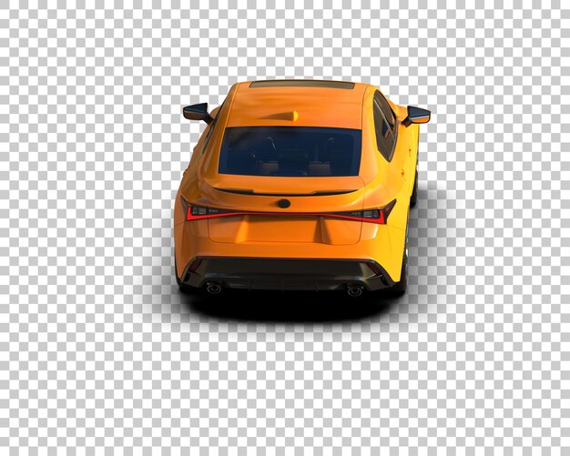Escena de un coche moderno aislado en el fondo Ilustración de renderización 3D