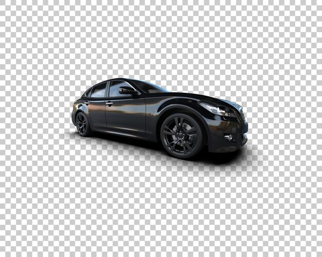 Escena de un coche moderno aislado en el fondo Ilustración de renderización 3D