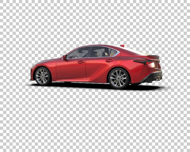 Escena de un coche moderno aislado en el fondo Ilustración de renderización 3D