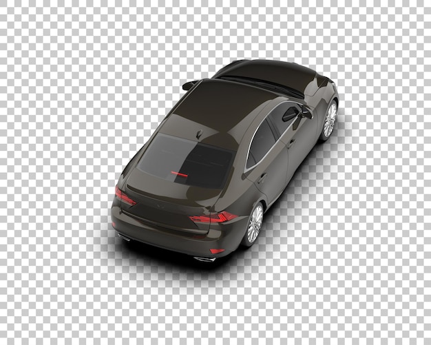 Escena de un coche moderno aislado en el fondo Ilustración de renderización 3D