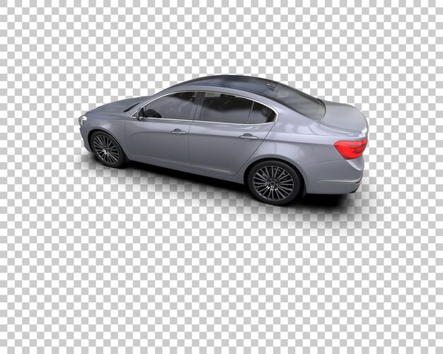 Escena de un coche moderno aislado en el fondo Ilustración de renderización 3D