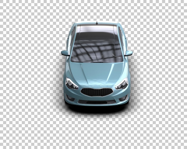 Escena de un coche moderno aislado en el fondo Ilustración de renderización 3D