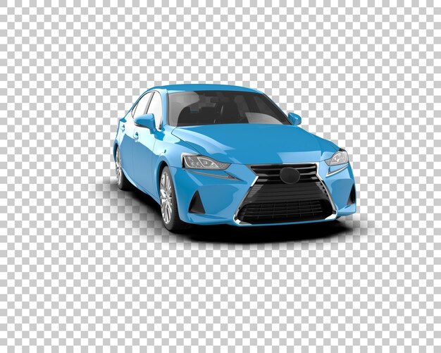 Escena de un coche moderno aislado en el fondo Ilustración de renderización 3D