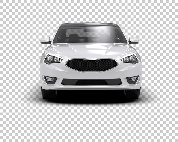 Escena de un coche moderno aislado en el fondo Ilustración de renderización 3D