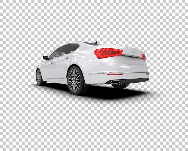 Escena de un coche moderno aislado en el fondo Ilustración de renderización 3D