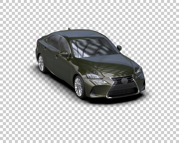 Escena de un coche moderno aislado en el fondo Ilustración de renderización 3D