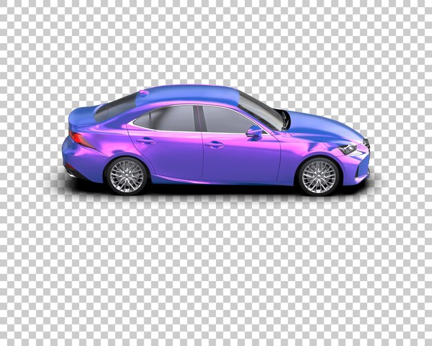 Escena de un coche moderno aislado en el fondo Ilustración de renderización 3D