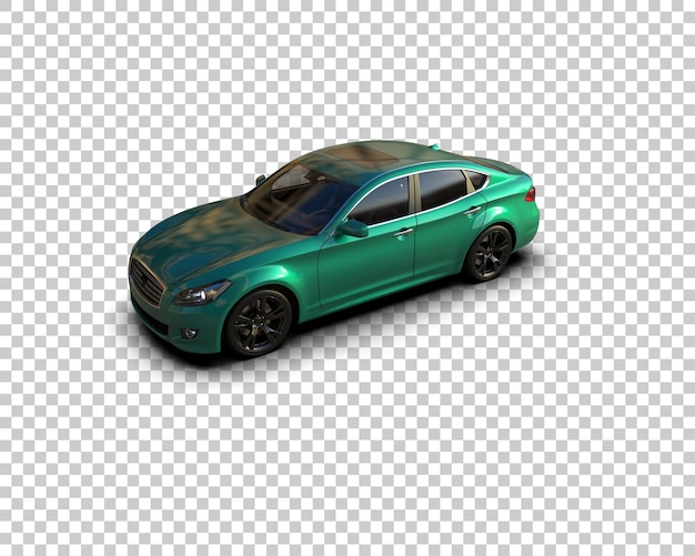 Escena de un coche moderno aislado en el fondo Ilustración de renderización 3D