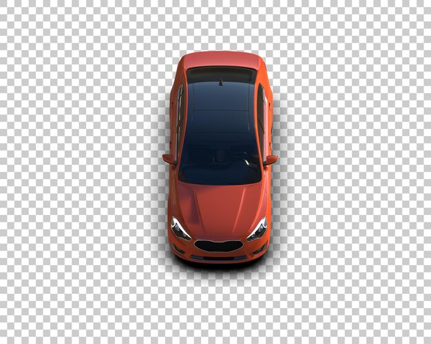 Escena de un coche moderno aislado en el fondo Ilustración de renderización 3D