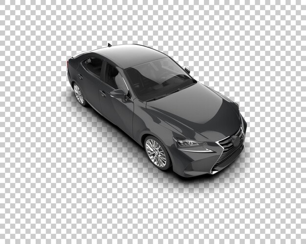 Escena de un coche moderno aislado en el fondo Ilustración de renderización 3D