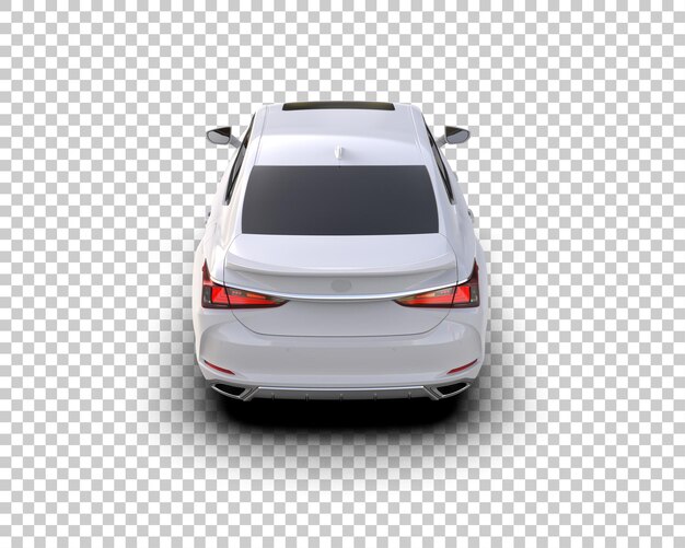 Escena de un coche moderno aislado en el fondo Ilustración de renderización 3D