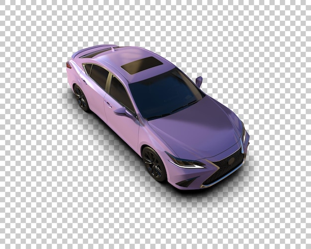 Escena de un coche moderno aislado en el fondo Ilustración de renderización 3D