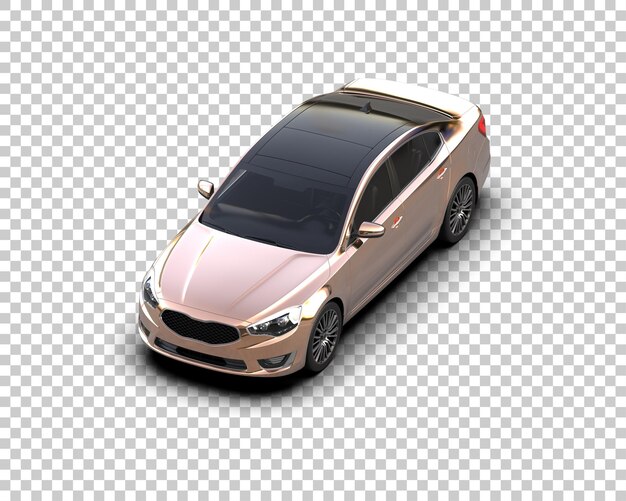 Escena de un coche moderno aislado en el fondo Ilustración de renderización 3D