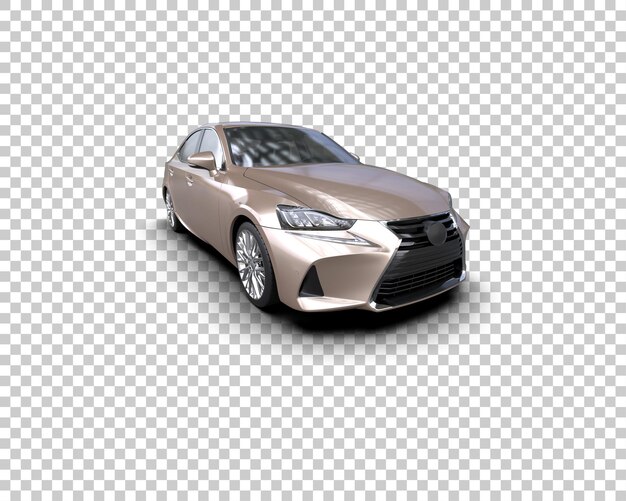 Escena de un coche moderno aislado en el fondo Ilustración de renderización 3D