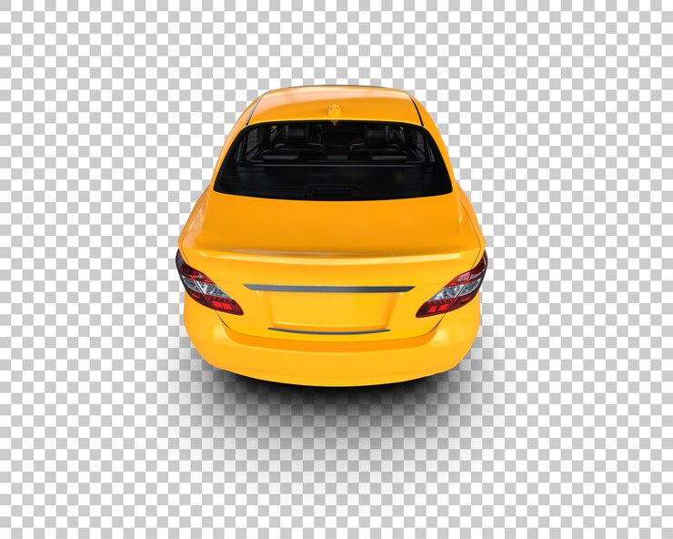 PSD escena de un coche moderno aislado en el fondo ilustración de renderización 3d