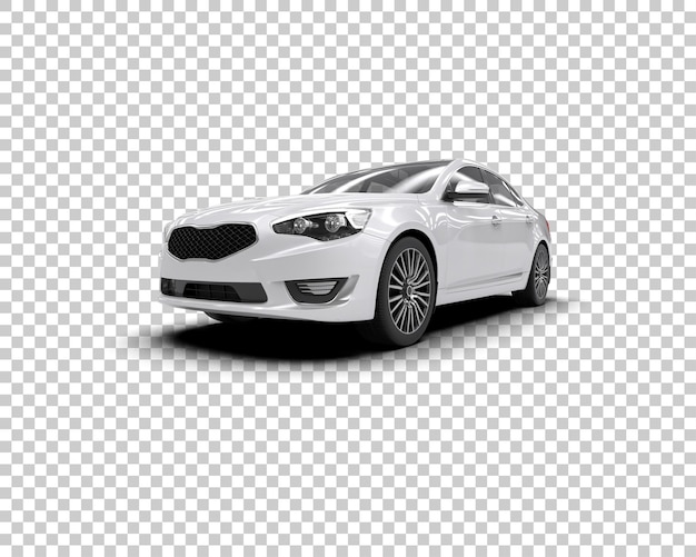 Escena de un coche moderno aislado en el fondo Ilustración de renderización 3D