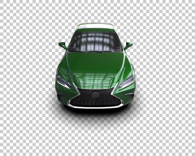 Escena de un coche moderno aislado en el fondo Ilustración de renderización 3D