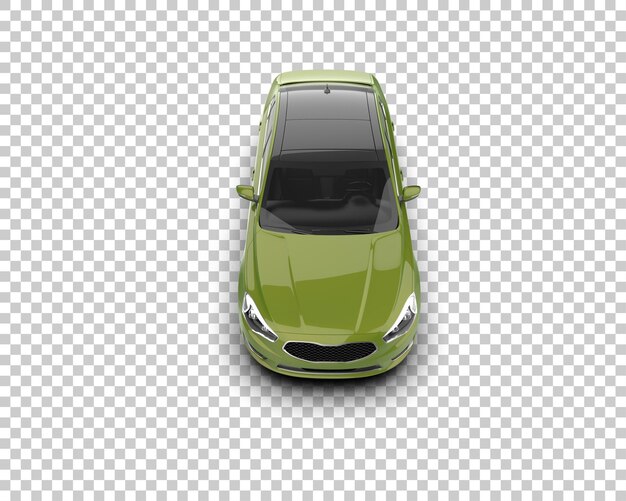 Escena de un coche moderno aislado en el fondo Ilustración de renderización 3D
