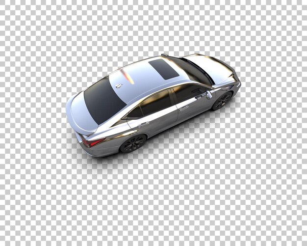 Escena de un coche moderno aislado en el fondo Ilustración de renderización 3D