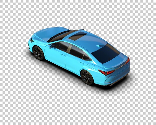 Escena de un coche moderno aislado en el fondo Ilustración de renderización 3D