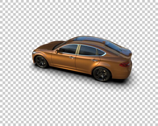 Escena de un coche moderno aislado en el fondo Ilustración de renderización 3D