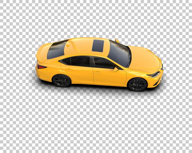 Escena de un coche moderno aislado en el fondo Ilustración de renderización 3D