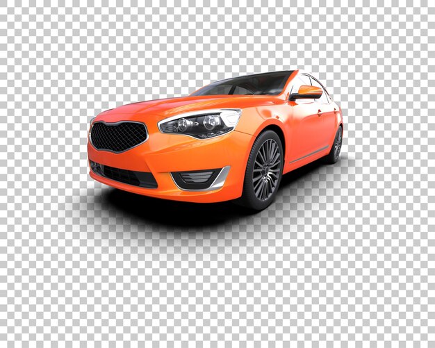 Escena de un coche moderno aislado en el fondo Ilustración de renderización 3D