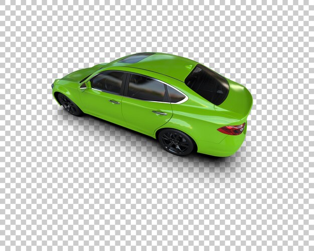 Escena de un coche moderno aislado en el fondo Ilustración de renderización 3D
