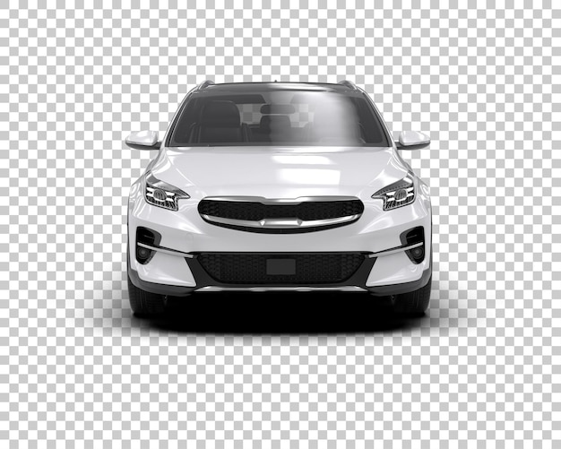 Escena de un coche moderno aislado en el fondo Ilustración de renderización 3D