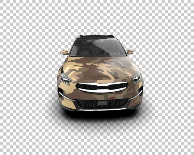 Escena de un coche moderno aislado en el fondo Ilustración de renderización 3D