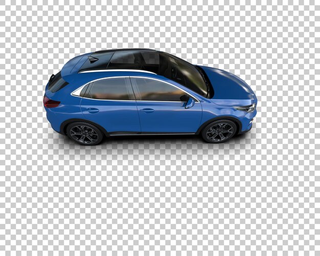 Escena de un coche moderno aislado en el fondo Ilustración de renderización 3D