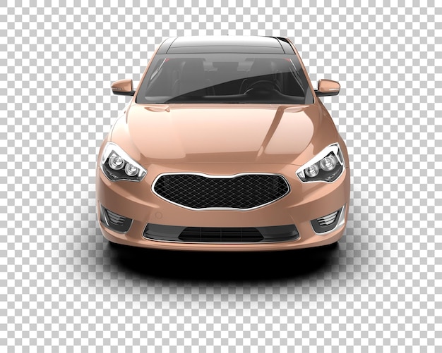 Escena de un coche moderno aislado en el fondo Ilustración de renderización 3D