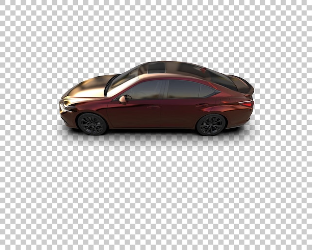 Escena de un coche moderno aislado en el fondo Ilustración de renderización 3D