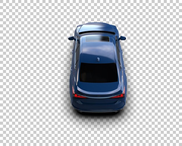 Escena de un coche moderno aislado en el fondo Ilustración de renderización 3D
