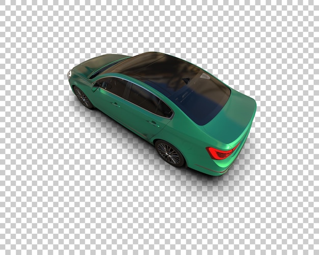 Escena de un coche moderno aislado en el fondo Ilustración de renderización 3D